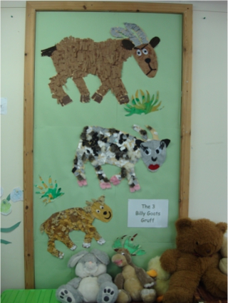 Ducklings display board at preschool